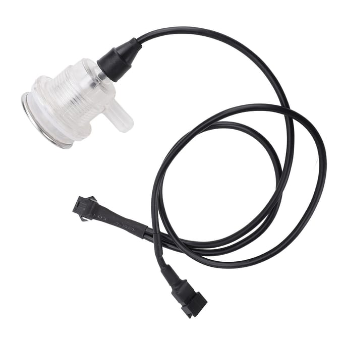 Buse d'air à 9 trous pour baignoire avec lumière RVB 12V 40mm PVC Buse à jet d'air à bulles de remplacement Bain spa white