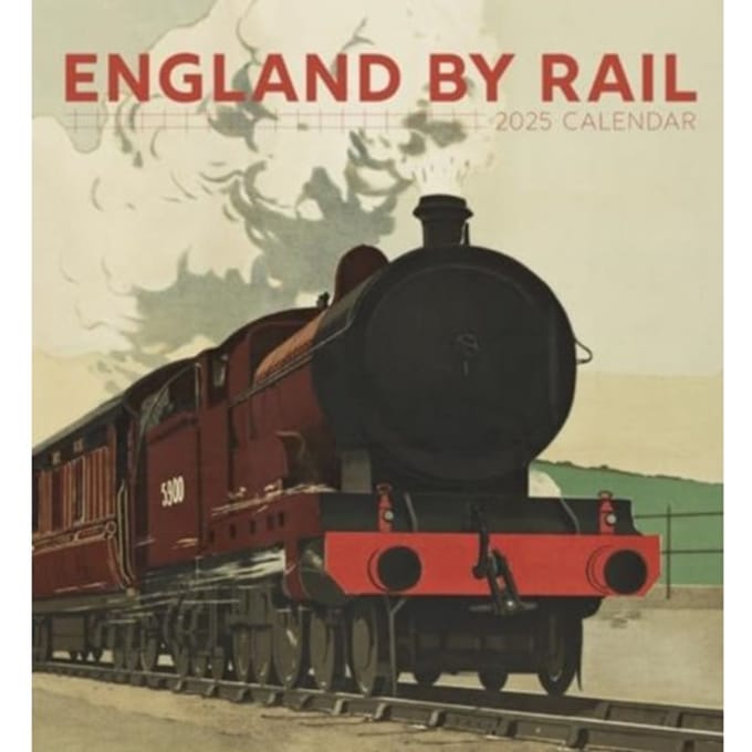 England By Rail 2025 Wall Calendar - Pomegranate