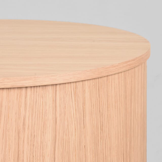LABEL51 Oliva Salontafel - Naturel - Eiken - 70 cm - Rond