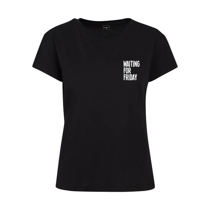 Mister Tee - Waiting For Friday Box Dames Tshirt - 3XL - Zwart