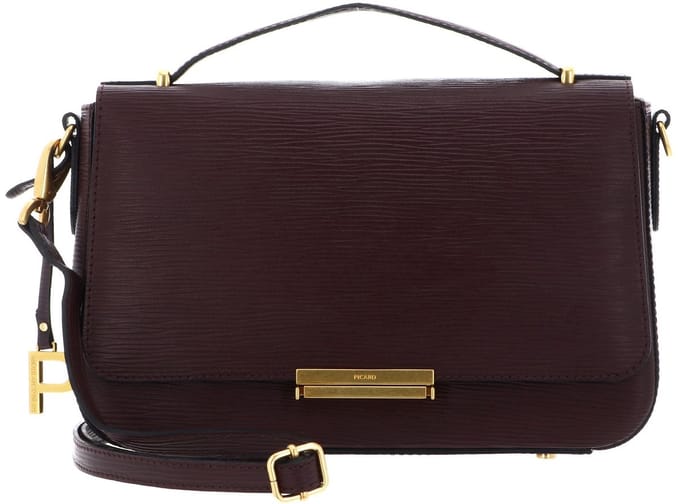 PICARD schoudertas handtas Calais Crossover Bag with Flap Vino wijnrood