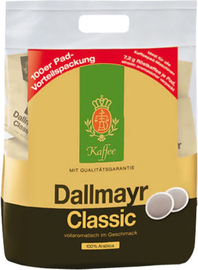 Dallmayr Classic Megazak Koffiepads - 100 stuks
