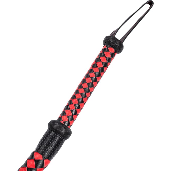 Rimba - Lange Bullwhip - 200 cm - Rood/Zwart