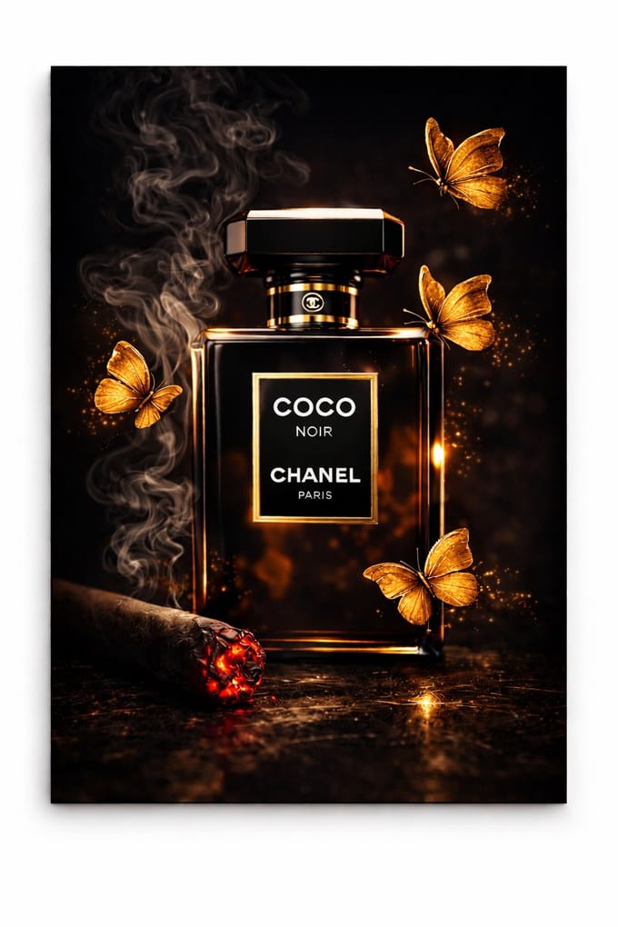 coco chanel new style schilderij op plexiglas 50x80cm