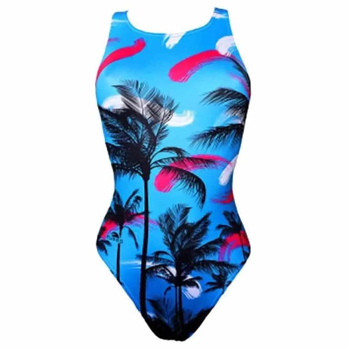 Turbo Blue Palm Zwemkleding Blauw M Vrouw