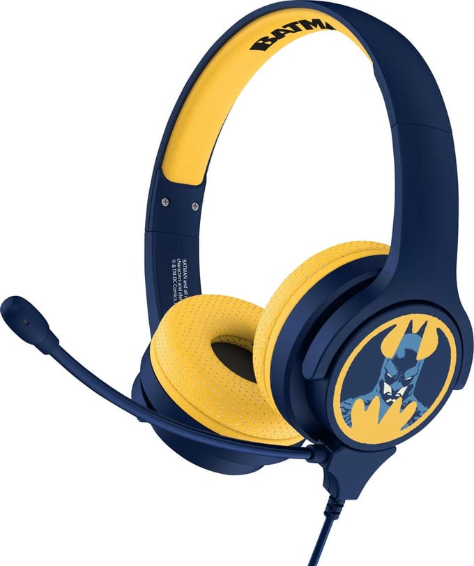 Batman - kinderkoptelefoon - afneembare microfoon - volumebegrenzing - verstelbaar