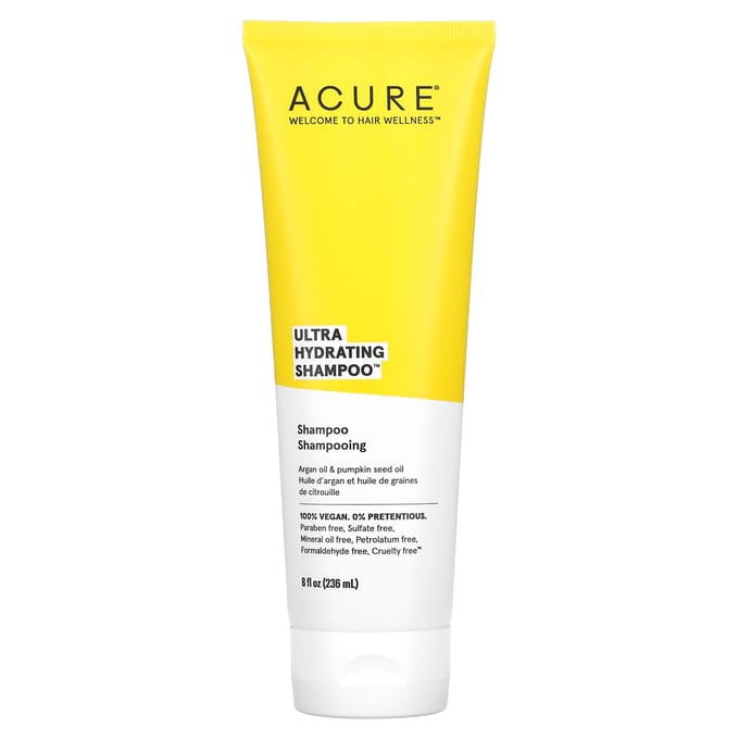 ACURE, Ultra Hydraterende Shampoo, Arganolie en Pompoen, 8 fl oz (236,5 ml) yellow