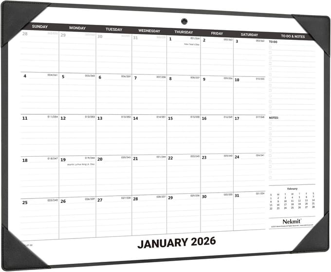 Groot Bureaukalender en Bureaubeschermer Set 2023-2024 (Juli t/m December) - Organiseren en Plannen