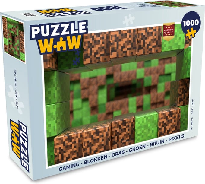 Puzzel Gaming - Blokken - Gamen - Kinderen - Legpuzzel - Puzzel 1000 stukjes volwassenen