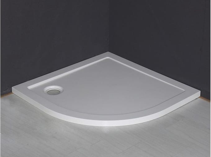 Xellanz luxe douchebak SMC 1/4 rond 900x900x40 inbouw wit