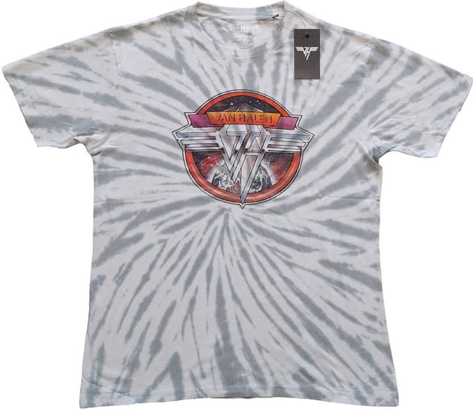 Van Halen - Chrome Logo Heren T-shirt - S - Grijs