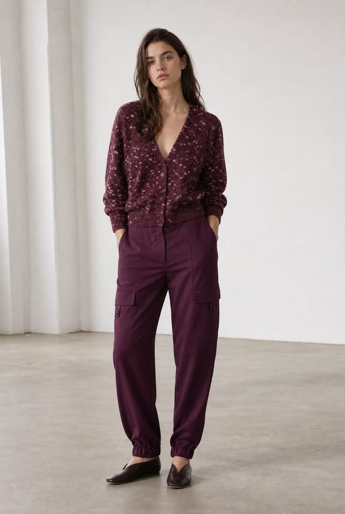 Jannes pants technical jersey | Cherry - Cherry / S