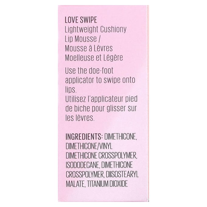 Kaja, Love Snap, light cushioning lip mousse, 02 Sweet Softy, 6.5g (0.22oz) pink