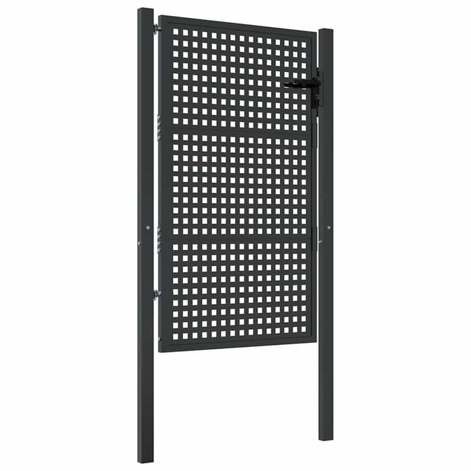 Vidaxl Portail de Jardin, Anthracite, 105X175 Cm, Acier
