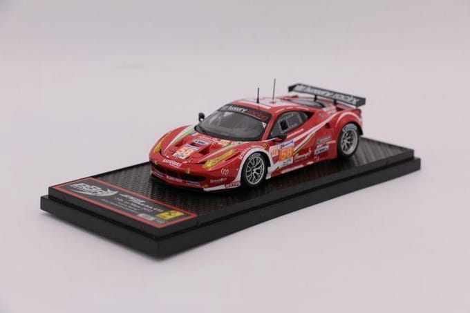 1:43 Diecast modelauto Ferrari 458 Italia GT2 GTE PRO Luxury Racing #58 24H LeMans 2012 100 stuks BBR Models