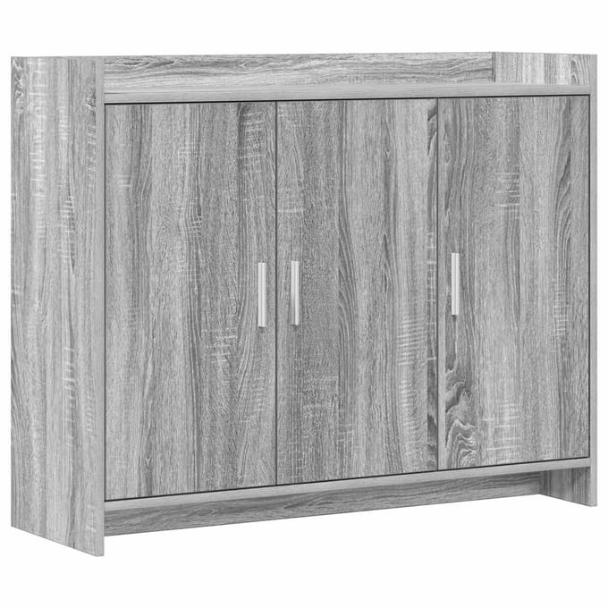 vidaXL - Dressoir - Grijs - Sonoma - 98,5 - x - 33 - x - 80 - cm - Bewerkt - hout