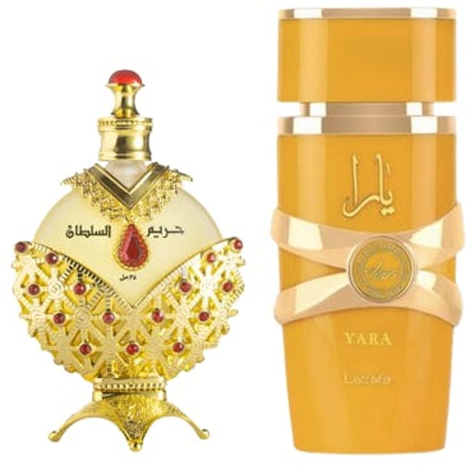 Luxplus Khadlaj Hareem Al Sultan Gold Oil &amp; Lattafa Yara Tous 35 ml + 100 ml