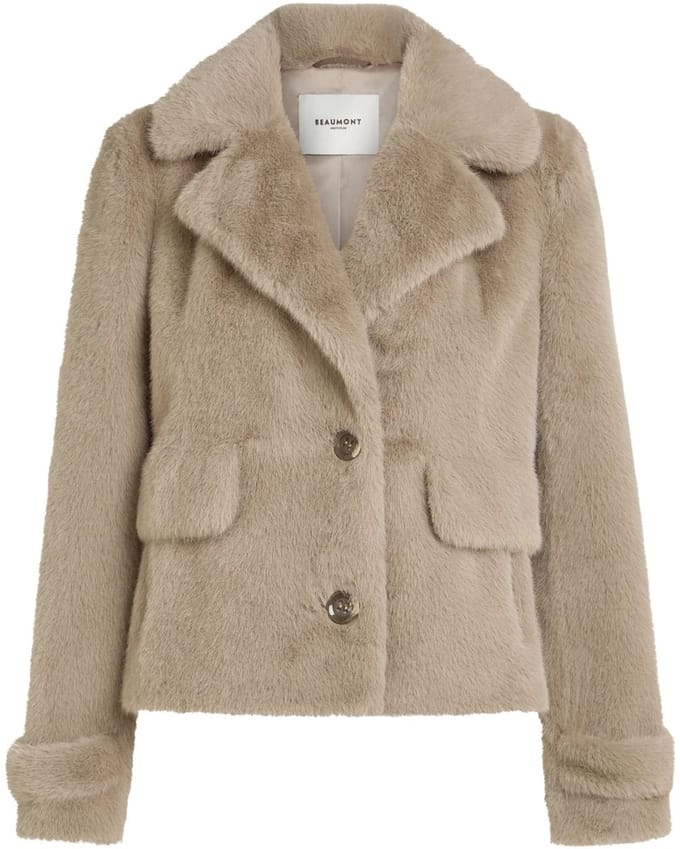 Beaumont Abby Short Coat Jassen Dames - Winterjas - Taupe - Maat 40