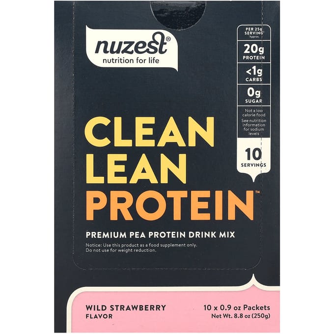 Nuzest, Clean Lean Protein, Fraise Sauvage, 10 Sachets, 0,9 oz (25 grammes) par paquet