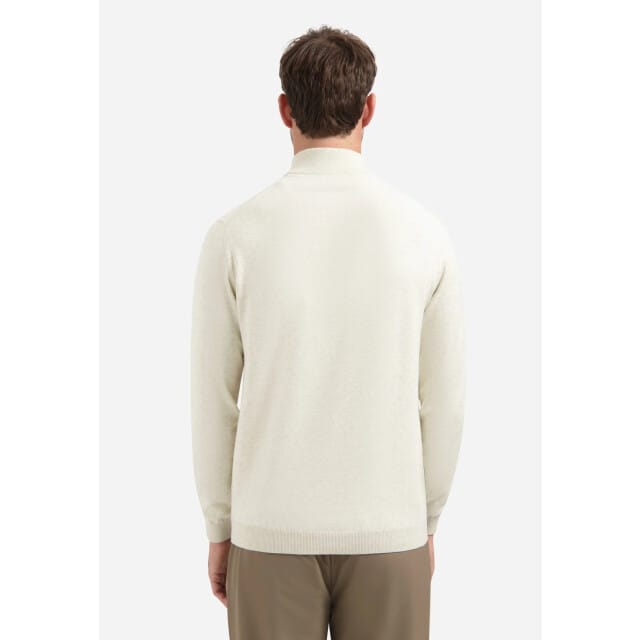 No Excess Pullover su collar half zip 2 colou kit melange