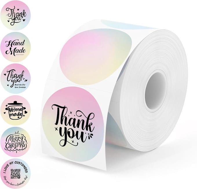 Solidchoice - Zelfklevende Cirkel Thermische Stickers voor Bedrijven