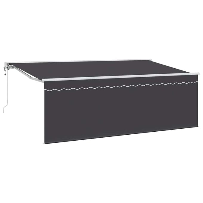 vidaXL - Uitschuifbare - luifel - Antraciet - 350 - x - 200 - cm