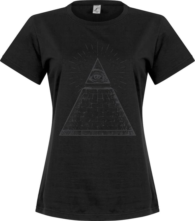 All Seeing Eye Dames T-Shirt - Zwart - M