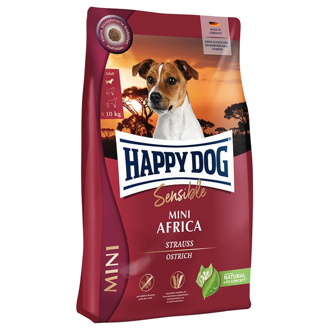 Happy Dog Supreme Mini Africa Hondenvoer - Dubbelpak: 2 x 4 kg