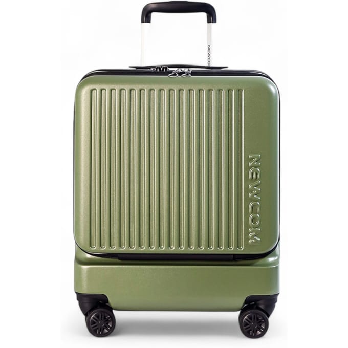 Duurzame EasyJet Ryanair 39 x 26 x 51,5 cm olijfgroene voorkoffer met open cabine