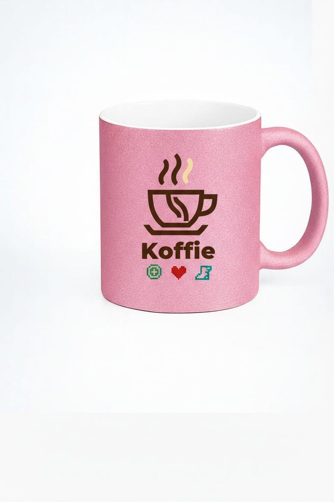 Koffie Mok met Retro Pixel Design - Gepersonaliseerde Koffiemok