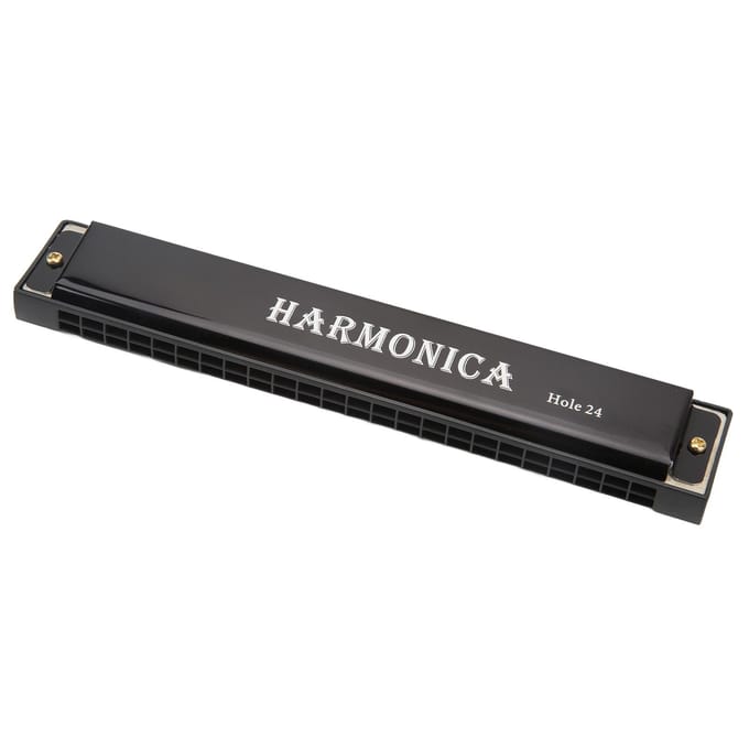 Mondharmonica met 24 gaten voor beginners Plastic mondharmonica Blaasinstrument voor podiumoptredens gray