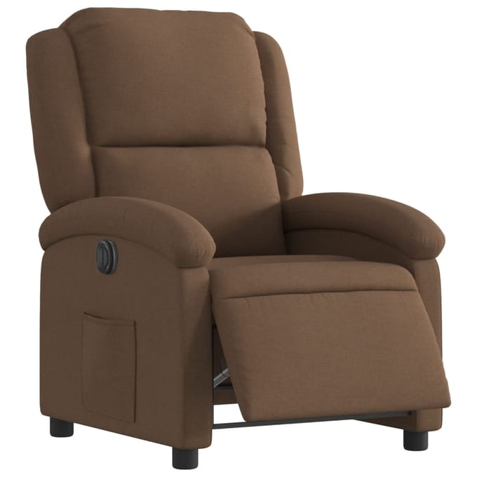 vidaXL - Fauteuil - verstelbaar - elektrisch - stof - bruin