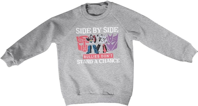 Transformers Kinder Side By Bullies Don't Stand A Chance Kids-sweatshirt HSB-31-TF1206-DTF560