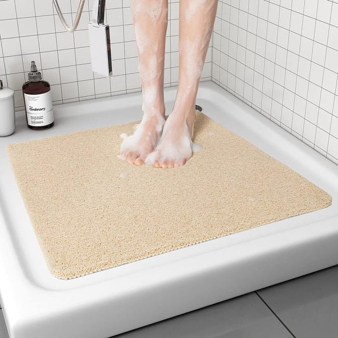 BOTC Douchemat Antislip - Douchemat Antislip voor Douche - 60x60CM - Antislipmat Douche - Beige