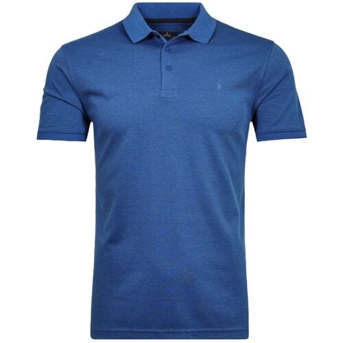 Ragman Uni Polo Light Cotton Mix Blue Melange / male