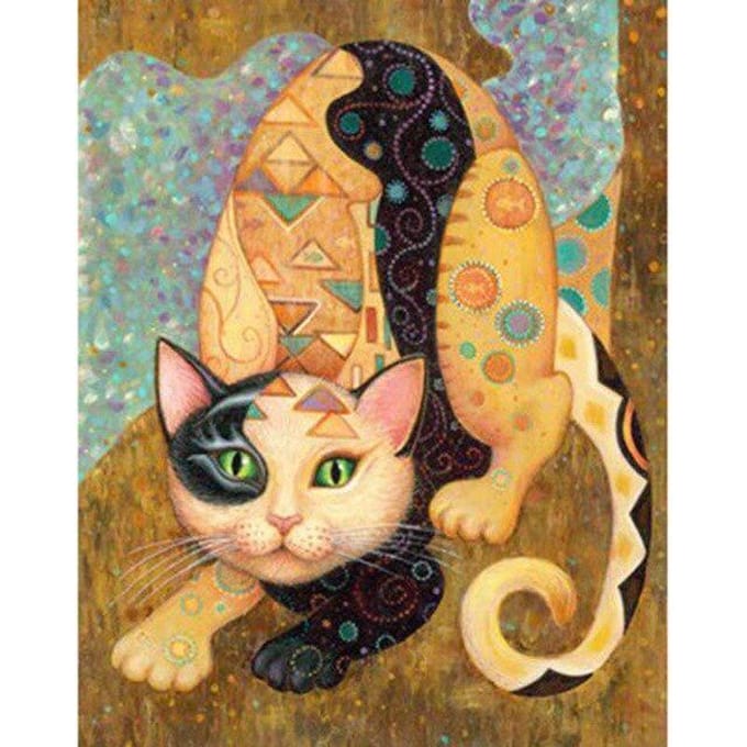 Peinture diamant 5D à faire soi-même, chat, broderie 3D, point de croix, strass, mosaïque, décor 20X30CM black