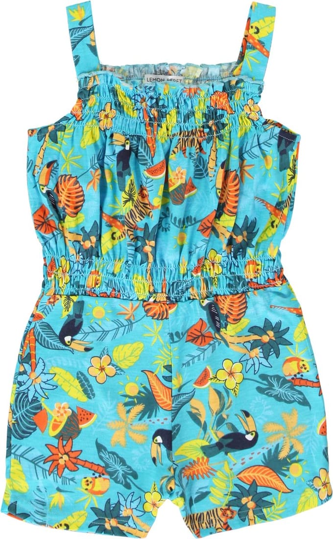 Lemon Beret jumpsuit meisjes - blauw - 152884 - maat 104