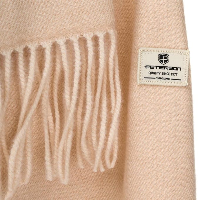 Peterson - Elegante Sjaal met Franjes - Beige - Polyester - Viscose