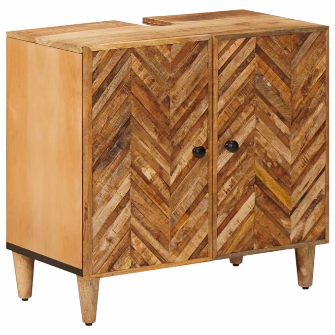 vidaXL - Wastafelkast - Bruin - 62 - x - 33 - x - 58 - cm - Massief - Mango - Hout