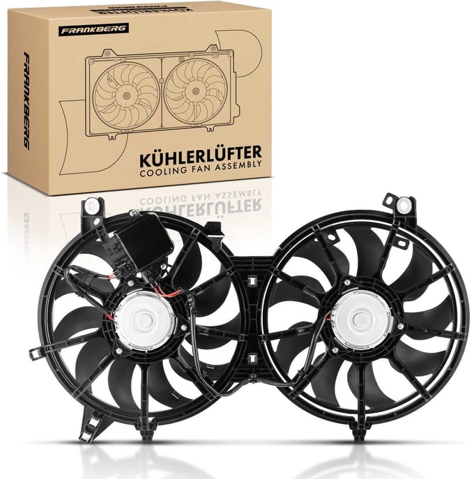 Frankberg 1x Motorkoeler Dubbele ventilator met koelerventilatorframe