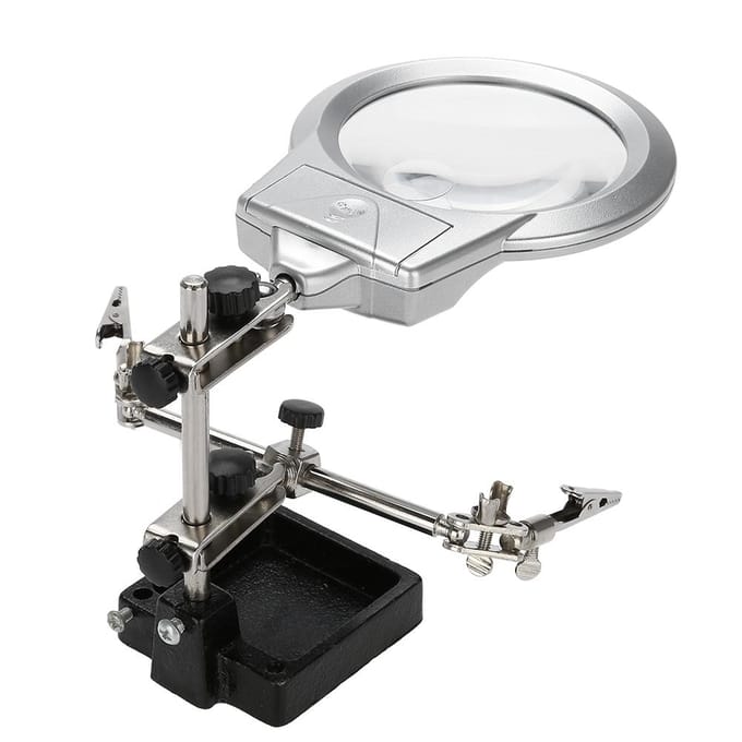 Antieke Sieraden Staal Vergrootglas 5X Vergrootglas met LED-licht en Clip