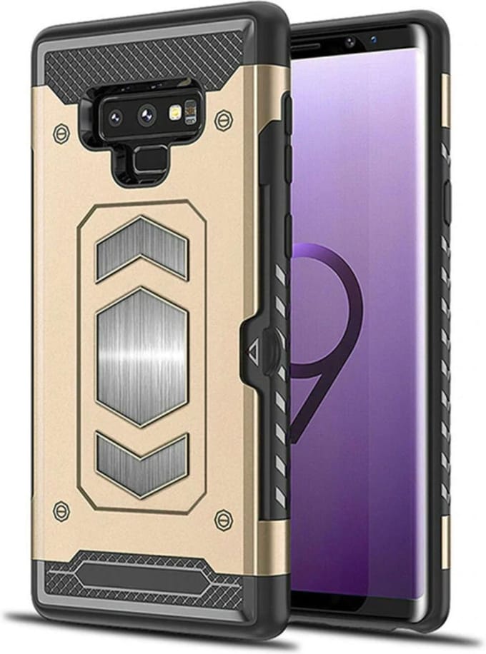 Samsung Galaxy Note 9 Card Back cover - Goud - PC Hard - magnetisch voor autohouder