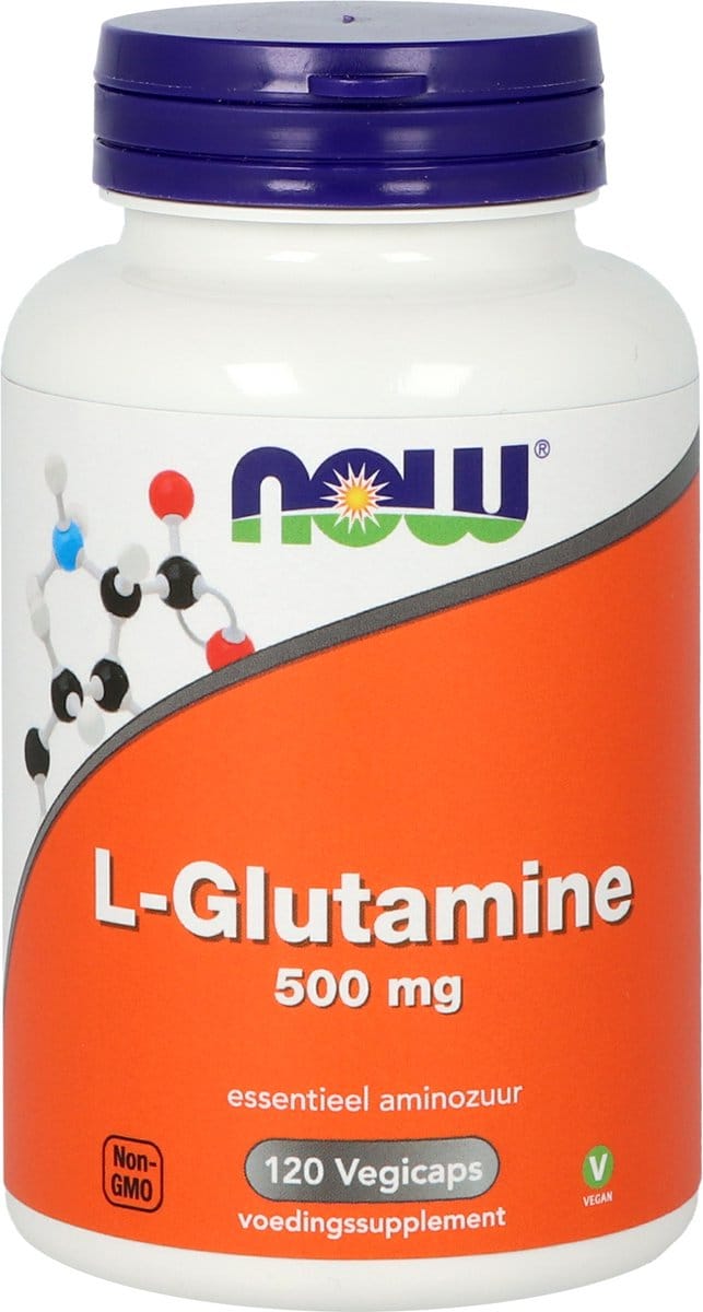 NOW L-Glutamine 500mg 120 Vegetarische capsules