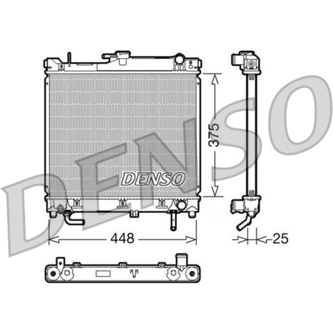 Radiator, motorkoeling DENSO DRM47003
