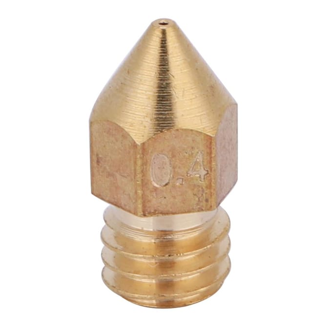 10 stuks MK8 Messing Extruder Nozzle voor 3D Printer CR-10 A8 1.75mm0.4mm beige