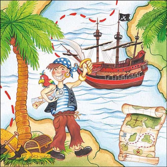 Ambiente - Lunch servetten - Pirate