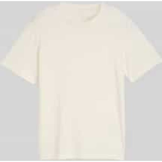 Tom Tailor - Basic T-shirt van katoen - Maat M - Gardenia White