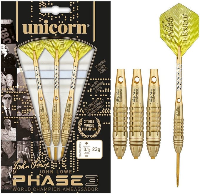Unicorn John Lowe Phase 3 90% - Dartpijlen