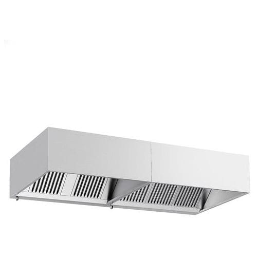 GGM Gastro Kastenhaube - 2600mm - mit Filter & Lampe Zilver
