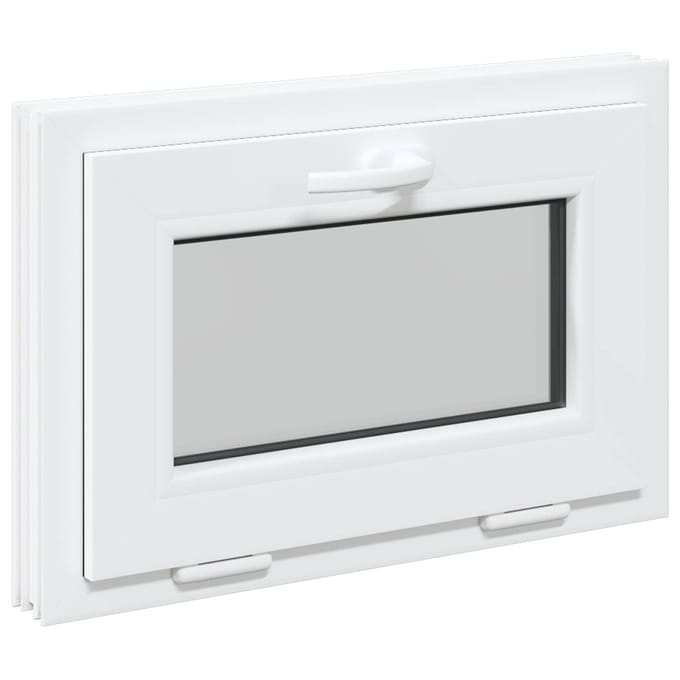 vidaXL - Kleur - binnenkant - kelderraam - Wit - RISOR - 60 - x - 40 - cm